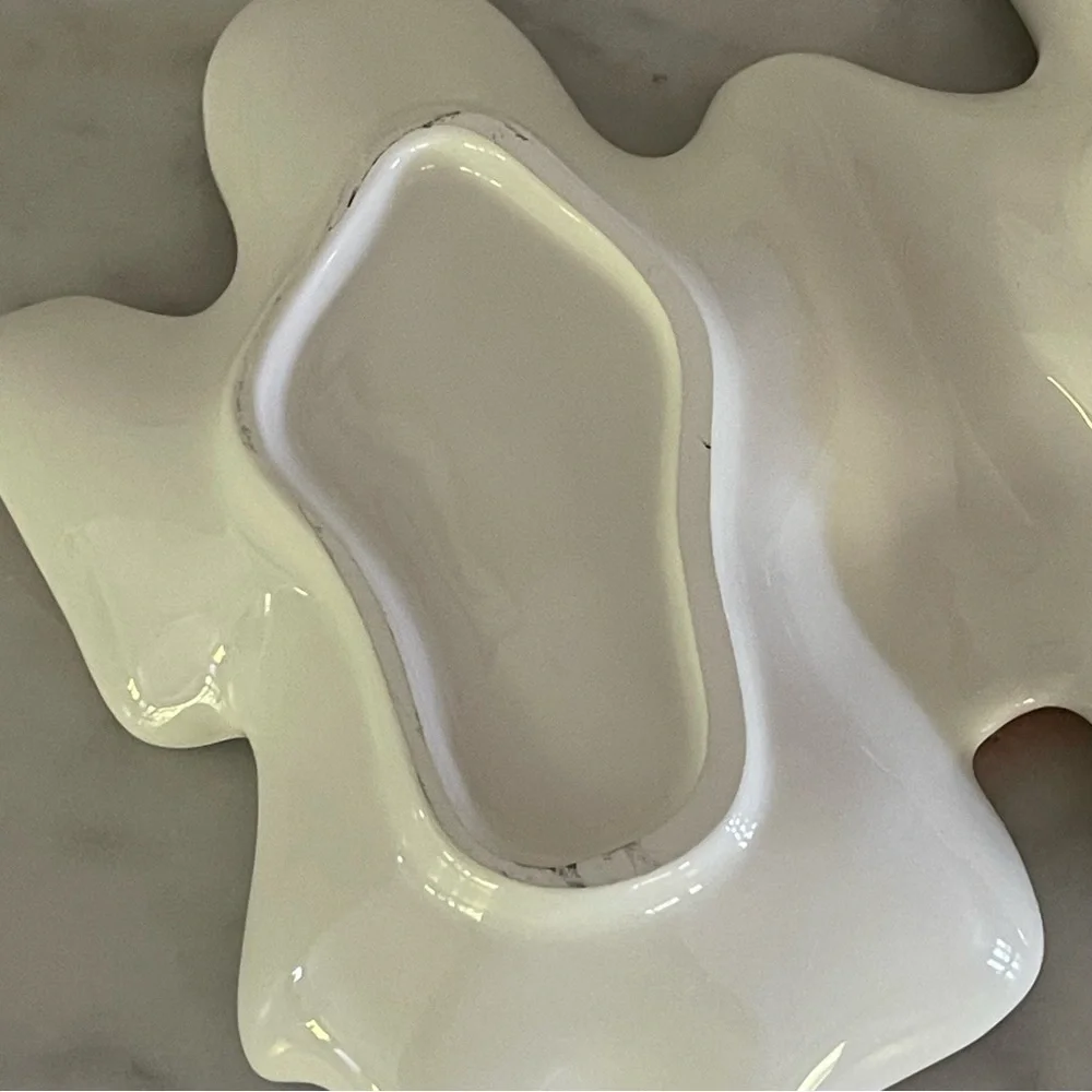 Ceramic Halloween Ghost Platter Dish Set Server